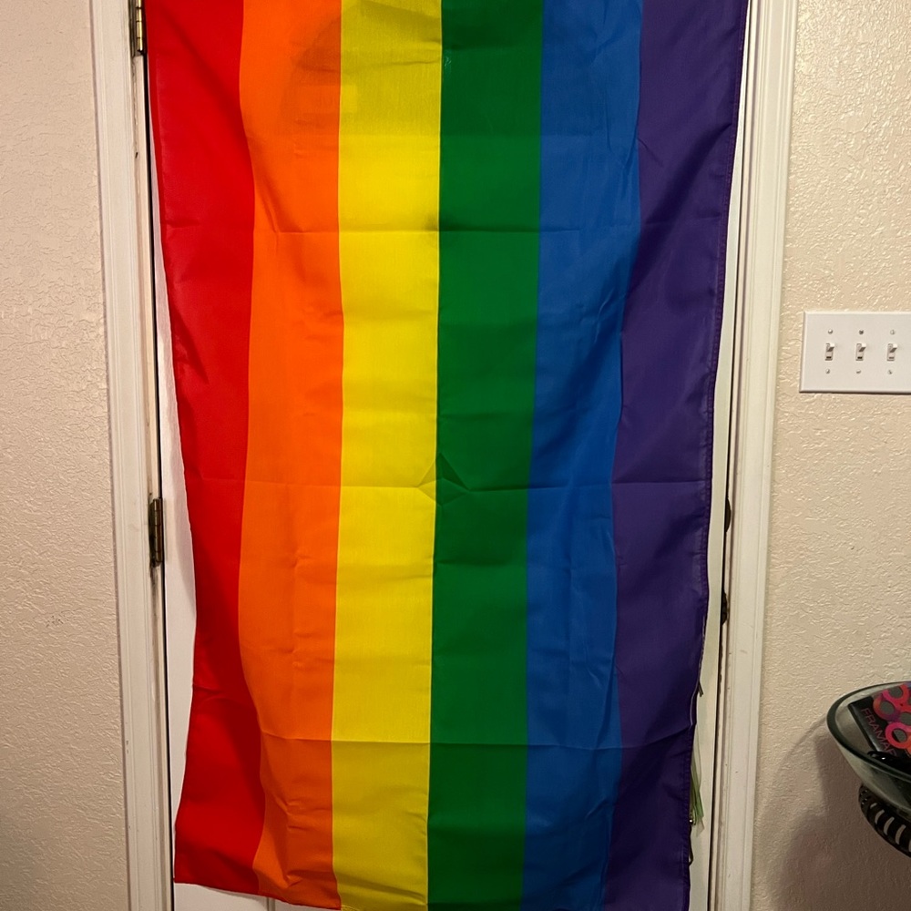 Rainbow Pride Flag, 3x5 PolyCotton , Ready for Hanging , Fade Resistant